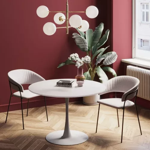 Runt Matbord - Vitt Ø110cm