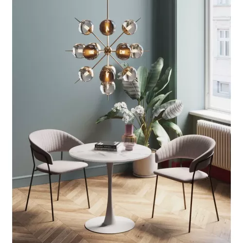 Vitt Bord Schickeria - Marmor, Vit, Ø80cm