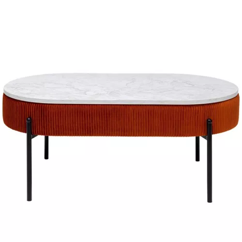 Soffbord Alex - Orange/Vit, lyftbar