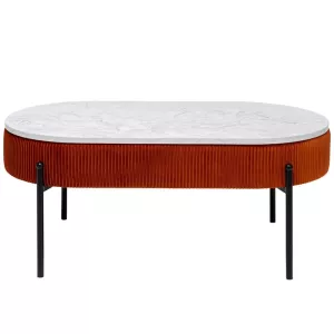 Soffbord Alex - Orange/Vit, lyftbar