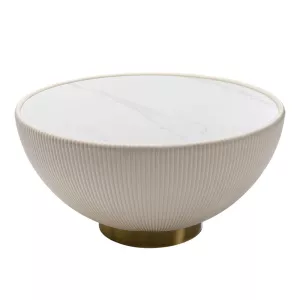 Soffbord Modern Retro - Vit Ø71cm