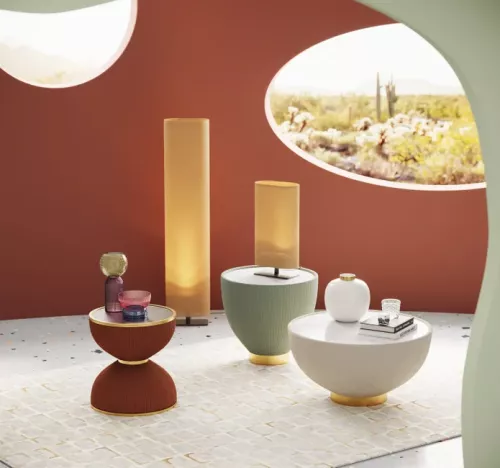 Sidobord Modern Retro - Grön Ø47cm