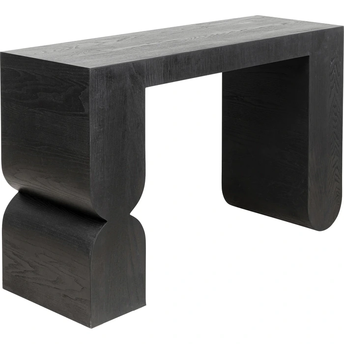 Konsolbord – Svart Eschfanér, 120x76 cm