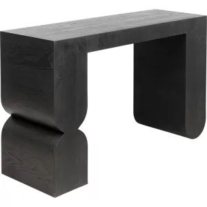 Konsolbord – Svart Eschfanér, 120x76 cm