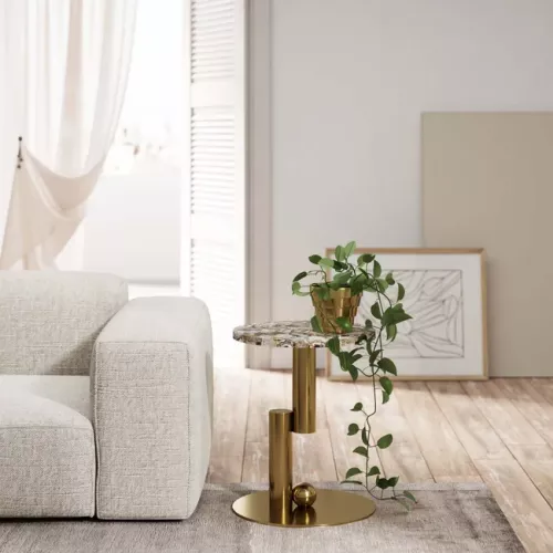 Sidobord Sten Agat - Ø46cm