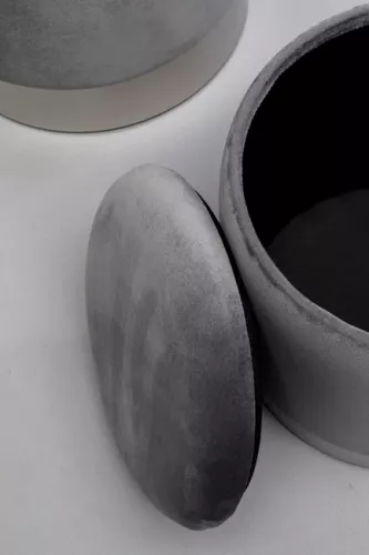 Sittpuff Soft Grey - Förvaring, 2-set