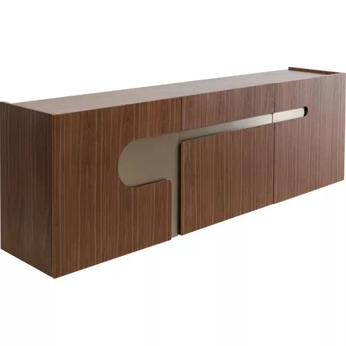 Sideboard Valnöt – Stål, 200 cm
