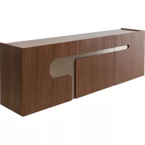 Sideboard Valnöt – Stål, 200 cm