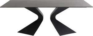 Matbord Gloria svart, 180 x 90 cm