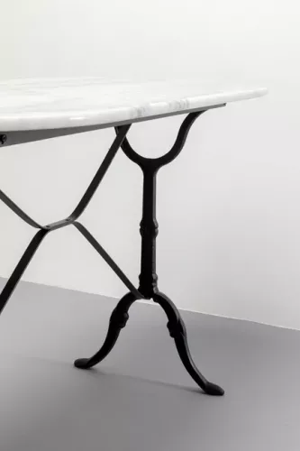 Cafébord Paris - Vit Marmor Oval