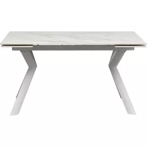 Matbord förlängningsbart vit 140/200 × 80 cm
