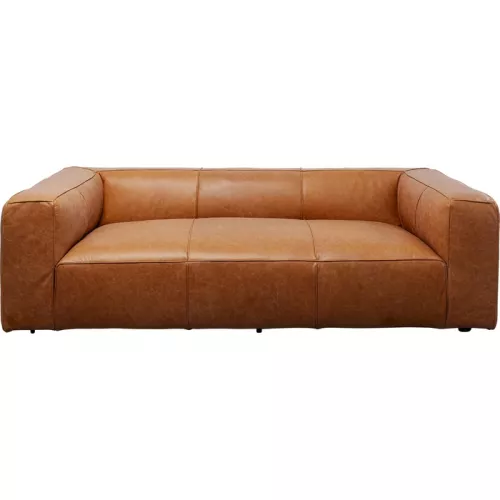 Soffa Cubetto Smart ljusbrunt läder 220 cm