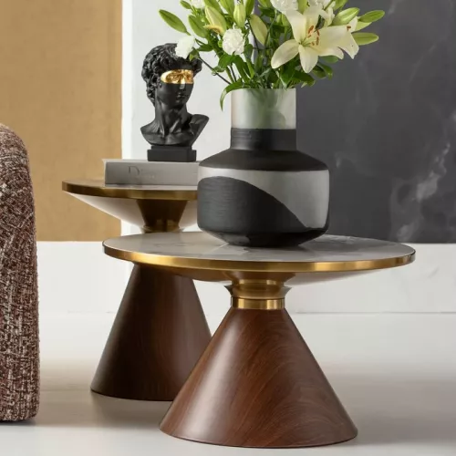 Soffbord keramik Ø50 cm