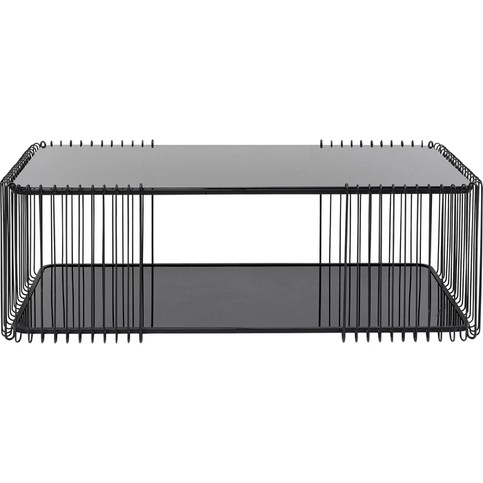 Soffbord Wire Double svart, 120 × 60 cm