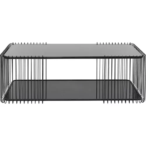 Soffbord Wire Double svart, 120 × 60 cm