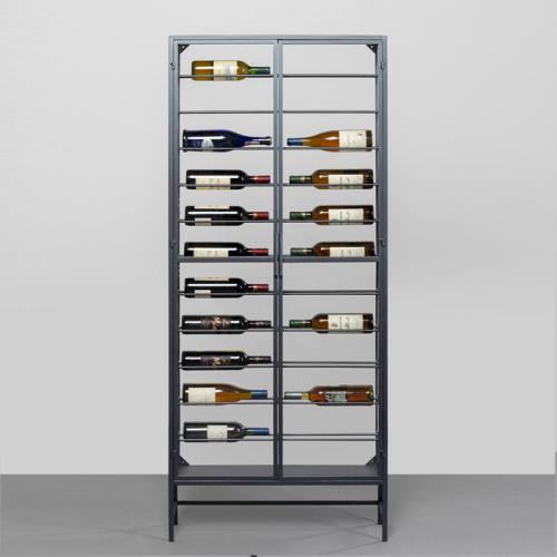 Vitrinskåp Vinova – Svart Vinhylla