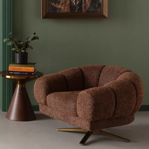 Snurrfåtölj Janno - Brun