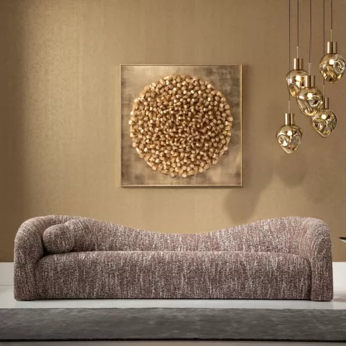 Soffa – Melange Brun, 3-sits (261 cm)