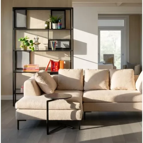 Sidobord Easy Living svart trä Ø46 cm