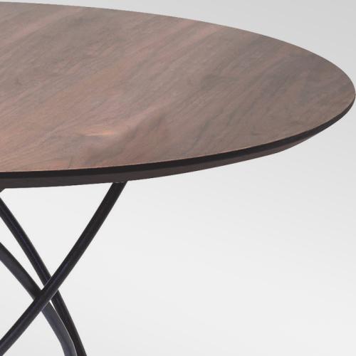 Matbord Science - Valnöt/Svart Ø120cm