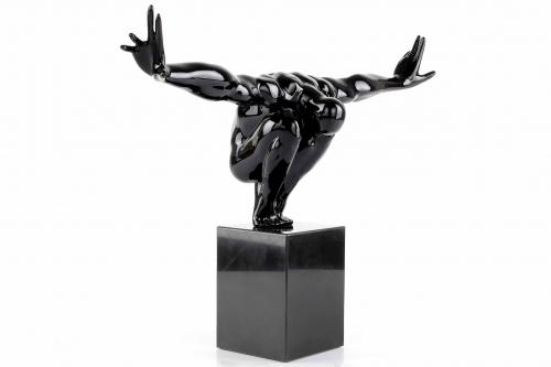 Skulptur Atlet svart 75 cm
