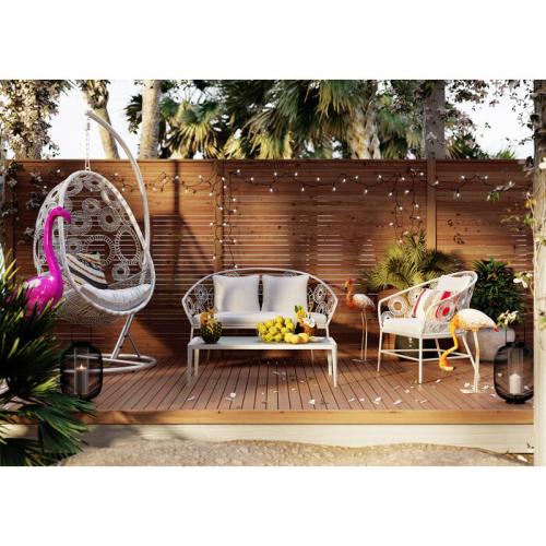 Bord Trädgård Sommar - Vit