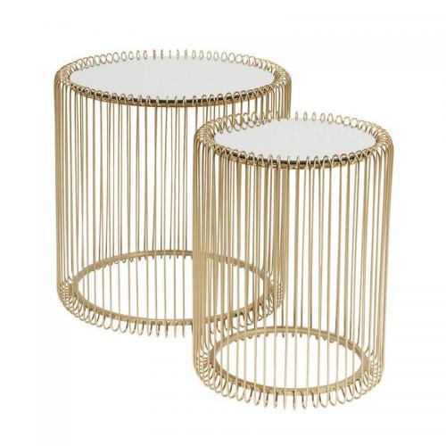 Sidobord Wire Mässing - Set om 2 st.