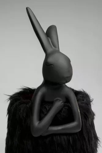 Bordslampa Rabbit Svart Päls, 68cm