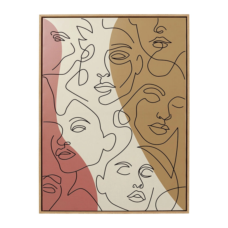 Tavla Faces Trefärgad - 90x120cm