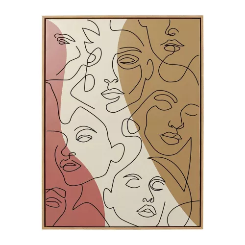 Tavla Faces Trefärgad - 90x120cm