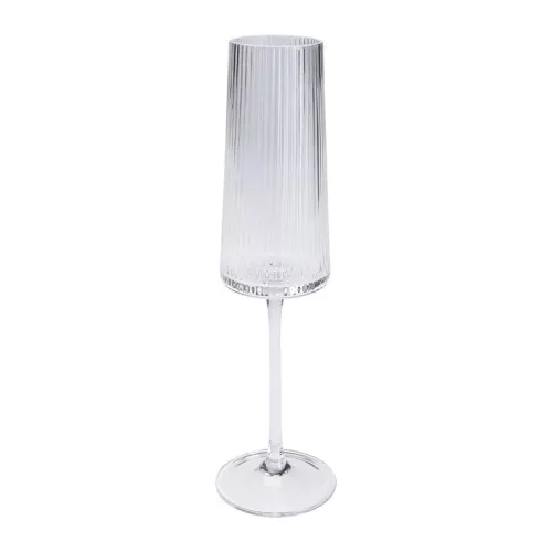 Champagneglas Räfflat Glas, 4-pack
