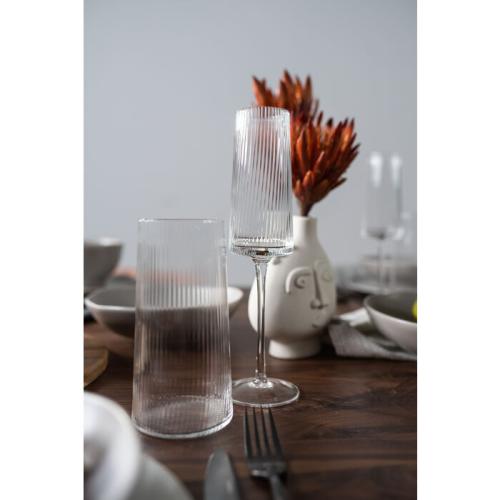 Champagneglas Räfflat Glas, 4-pack