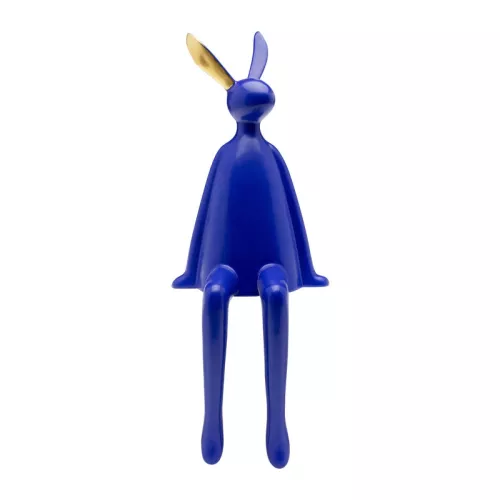 Dekor Sittande Kanin Blå - 35cm