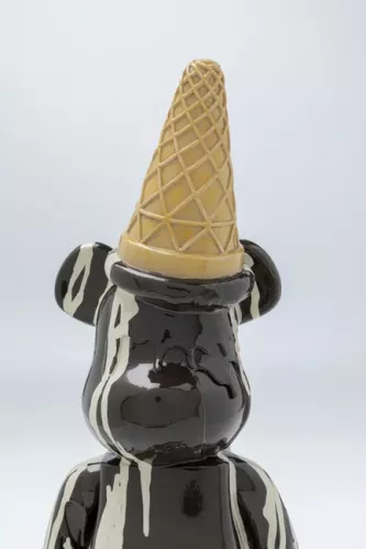 Dekor Glass Björn - Svart 40cm
