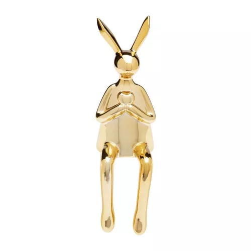 Dekor Sittande Kanin Guld - 29cm