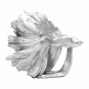 Dekorfigur Betta Fish - Silver 34cm