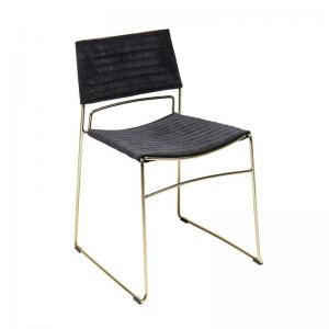 Stol Hugo Svart mässing