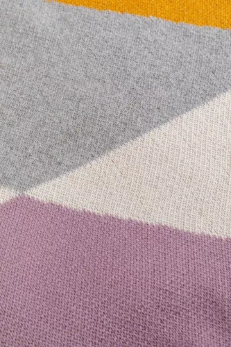 Pläd Triangel - Gul/Lila, 200x150cm