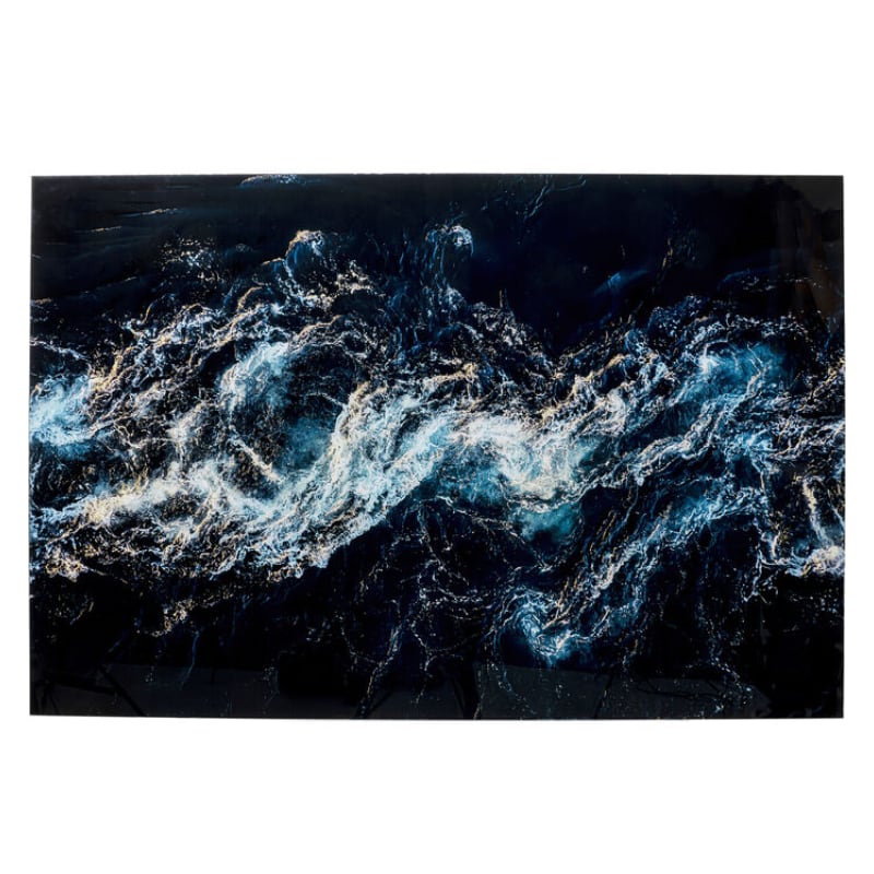 Glastavla Blå Portal, 150x100cm
