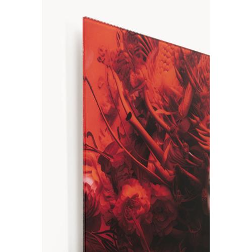 Glastavla Red All Over – Röd, 50x40cm