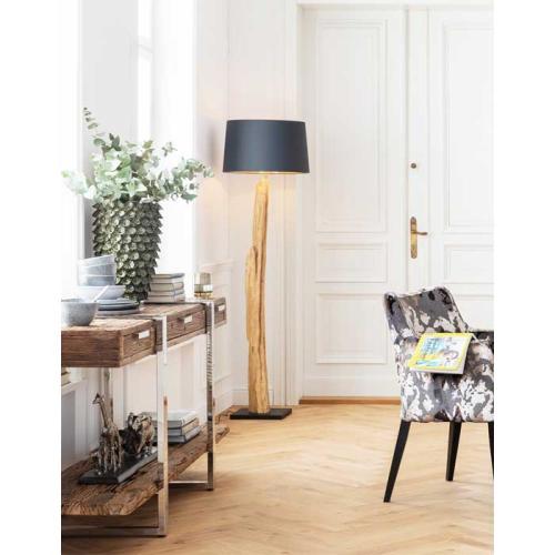 Golvlampa Trädstam Natur