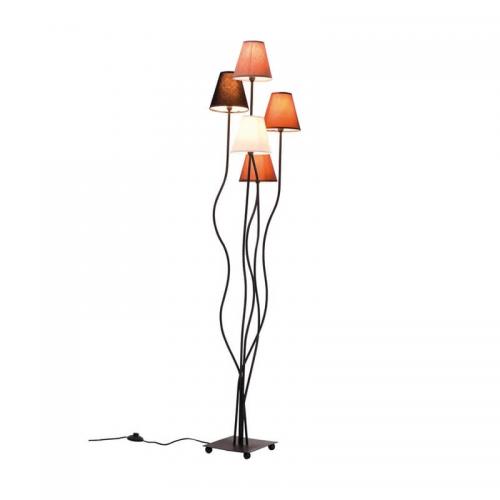 Golvlampa Flexible, femarmad Mocca