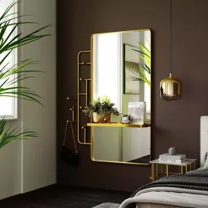 Hängare Ezra Guld - Spegel, 150x102cm