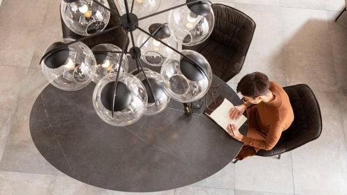 Bord Grande Possibilita Oval - Sten/Svart, 220x120cm