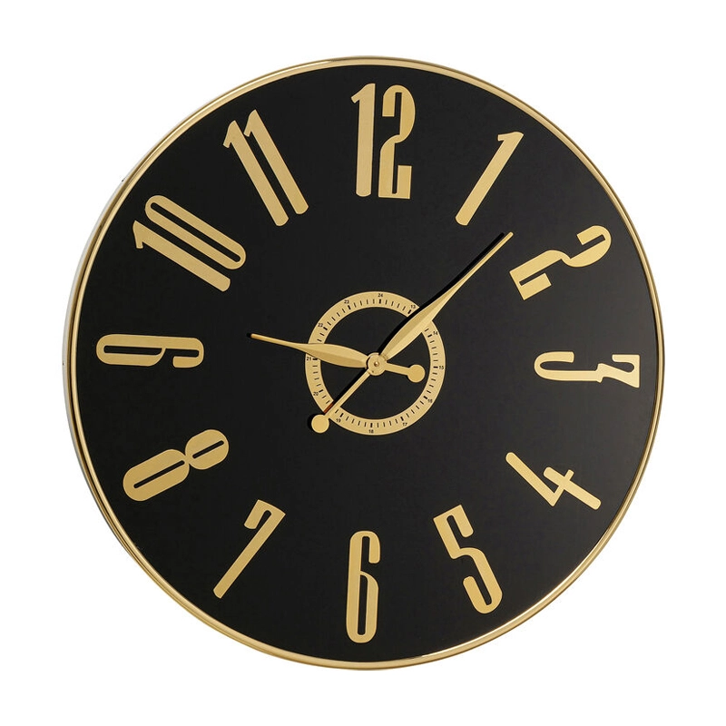 Väggklocka Lyx - Svart/Guld