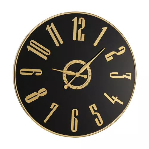 Väggklocka Lyx - Svart/Guld