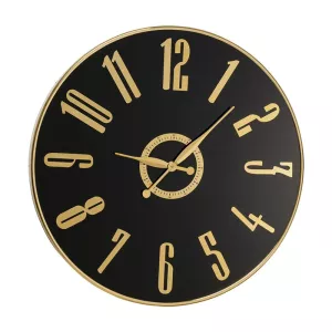 Väggklocka Lyx - Svart/Guld