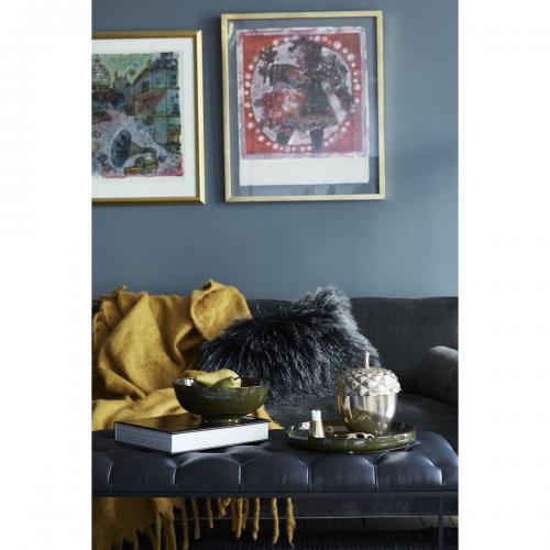 Pälskudde mörkgrå