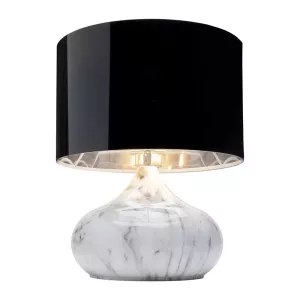 Bordslampa Malmo Deluxe - Vit/Svart, 38cm