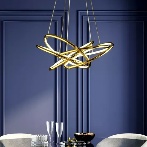 Taklampa Pendel Rings Guld LED